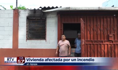 VIVIENDA AFECTADA POR UN INCENDIO EN APOPA