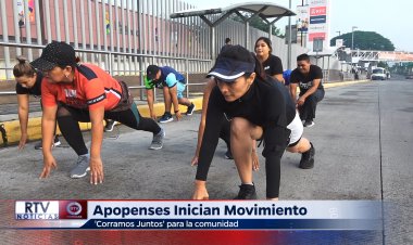 Apopenses inician movimiento Corramos Juntos