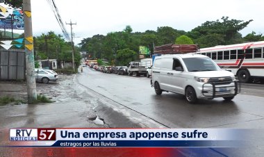 Empresa Apopense afectada por las lluvias