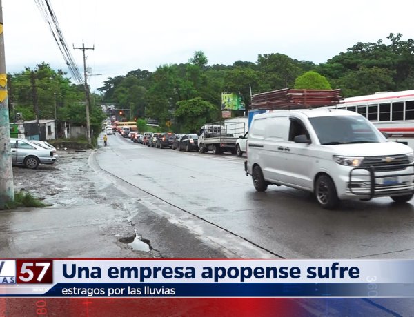 Empresa Apopense afectada por las lluvias