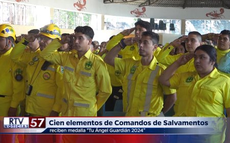 Cien elementos de Comandos de Salvamentos recibieron medalla de honor al merito Tu Ángel Guardian