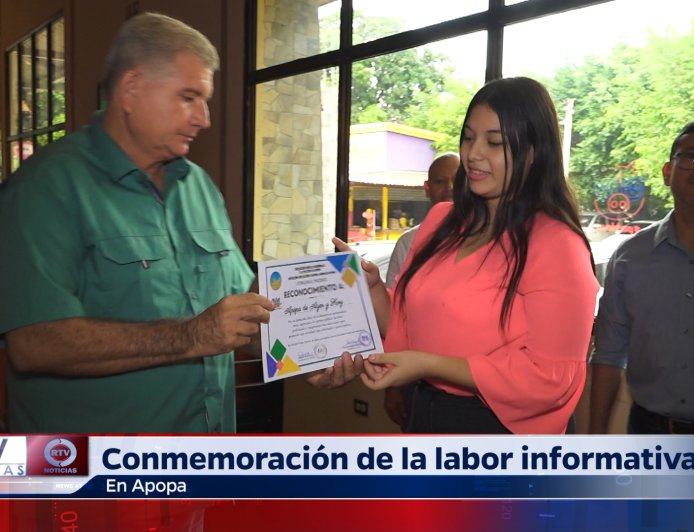 Conmemoración de la labor informativa en Apopa