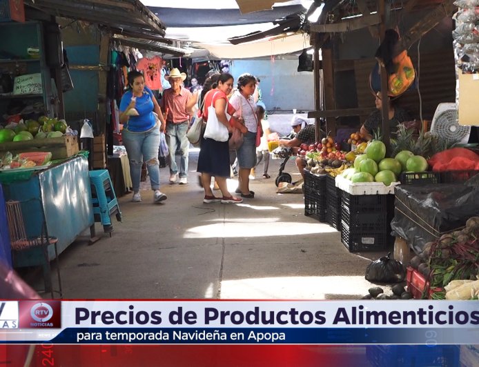 Precios de Productos Alimenticios en la Temporada Navideña, en Apopa