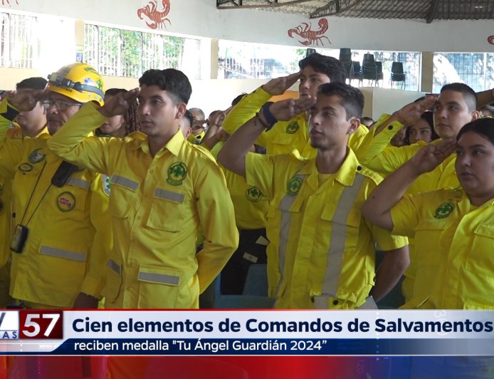 Cien elementos de Comandos de Salvamentos recibieron medalla de honor al merito Tu Ángel Guardian
