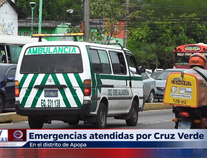 Emergencia Atendidas por Cruz Verde Seccional de Apopa, el 24 y 25 de Diciembre