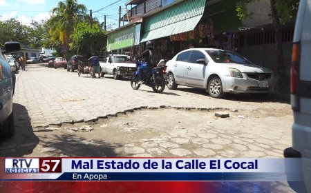 Mal estado de la Calle El Cocal en Apopa