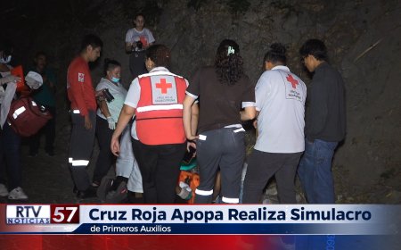 Cruz Roja Apopa Realiza Simulacro de Primeros Auxilios