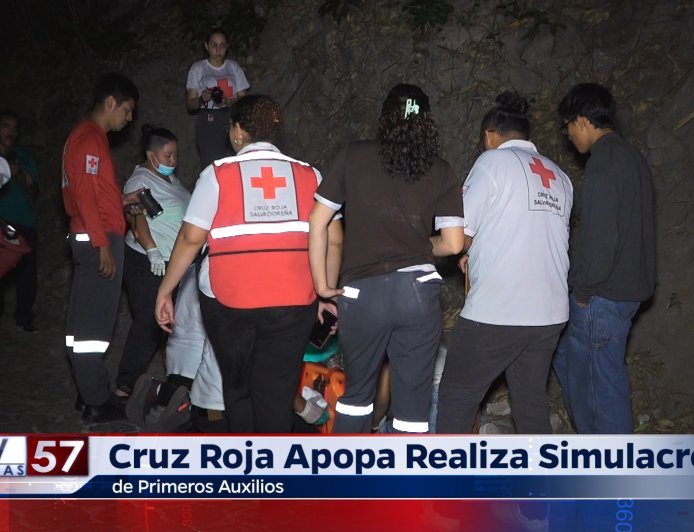 Cruz Roja Apopa Realiza Simulacro de Primeros Auxilios