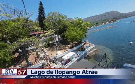 Lago de Ilopango Atrae Turistas en Semana Santa