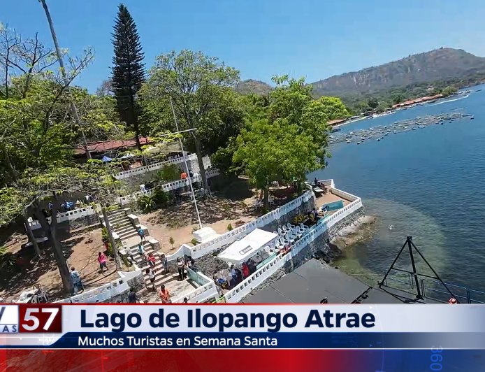 Lago de Ilopango Atrae Turistas en Semana Santa