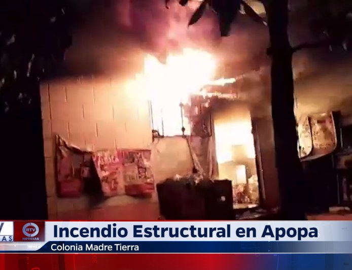 Incendio Estructural en Apopa