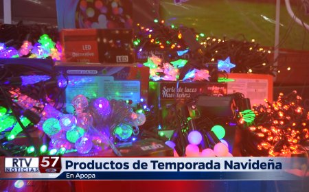 Productos de temporada navideña en Apopa